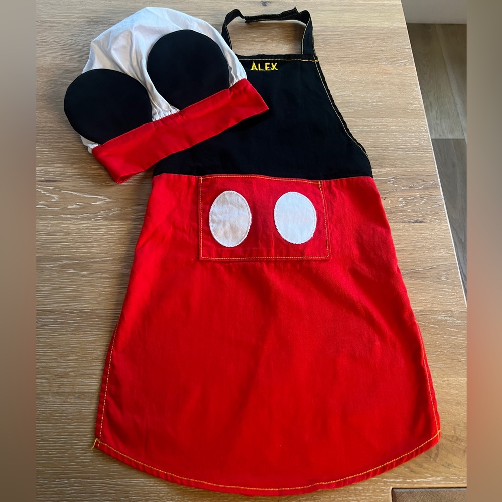 ❤️🐭🖤DISNEY MICKEY MOUSE CHEF APRON COSTUME❤️🐭🖤